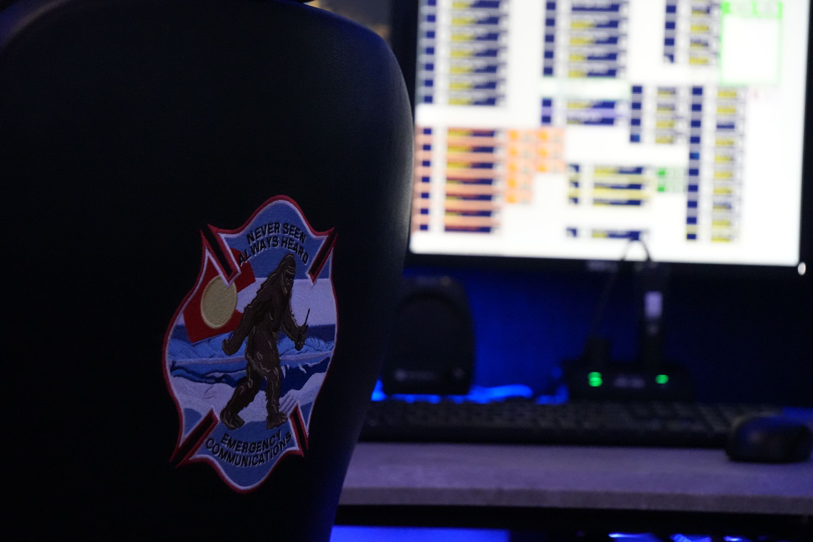 Dispatcher working at her computer